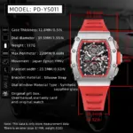 Reloj de Cuarzo PAGANI DESIGN 2026, Nuevo, 40MM, Diseño de Barril Hueco, Casual y Moderno para Hombre, con Cristal de Zafiro, Cronógrafo 6