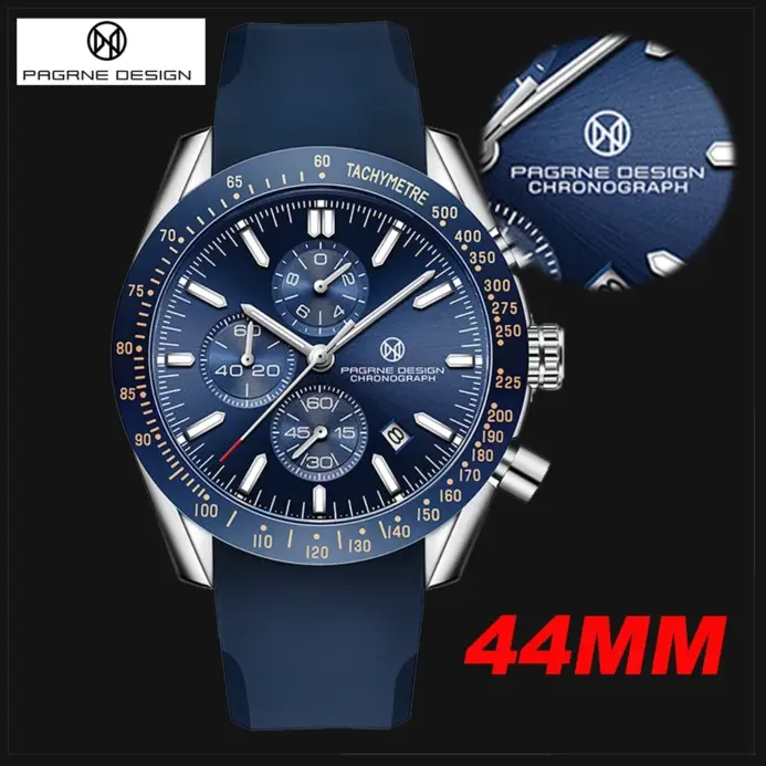 Reloj de Cuarzo para Hombre PAGANI DESIGN 45MM 2026, 30M Resistente al Agua, de Lujo, de Acero Inoxidable, Reloj Masculino 5140 2