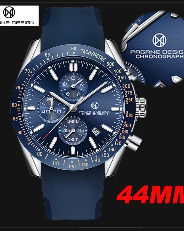 Reloj de Cuarzo para Hombre PAGANI DESIGN 45MM 2026, 30M Resistente al Agua, de Lujo, de Acero Inoxidable, Reloj Masculino 5140 2