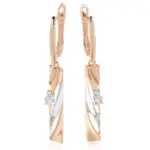 Kinel-pendientes colgantes huecos geométricos, chapado en oro rosa y plata 585, joyería fina diaria para boda, regalo 6