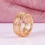 Kinel-conjunto de joyas para mujer, aretes, anillo de oro rosa 585, doble fila, Micro cera con incrustaciones de circonita Natural, joyería Vintage de boda 5 Kinel-conjunto de joyas para mujer, aretes, anillo de oro rosa 585, doble fila, Micro cera con incrustaciones de circonita Natural, joyería Vintage de boda 5