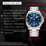 PAGANI DESIGN PD-1820 relojes mecánicos con fecha para hombre, reloj automático resistente al agua con cristal de zafiro de acero inoxidable luminoso de 10bar 2 PAGANI DESIGN PD-1820 relojes mecánicos con fecha para hombre, reloj automático resistente al agua con cristal de zafiro de acero inoxidable luminoso de 10bar 2