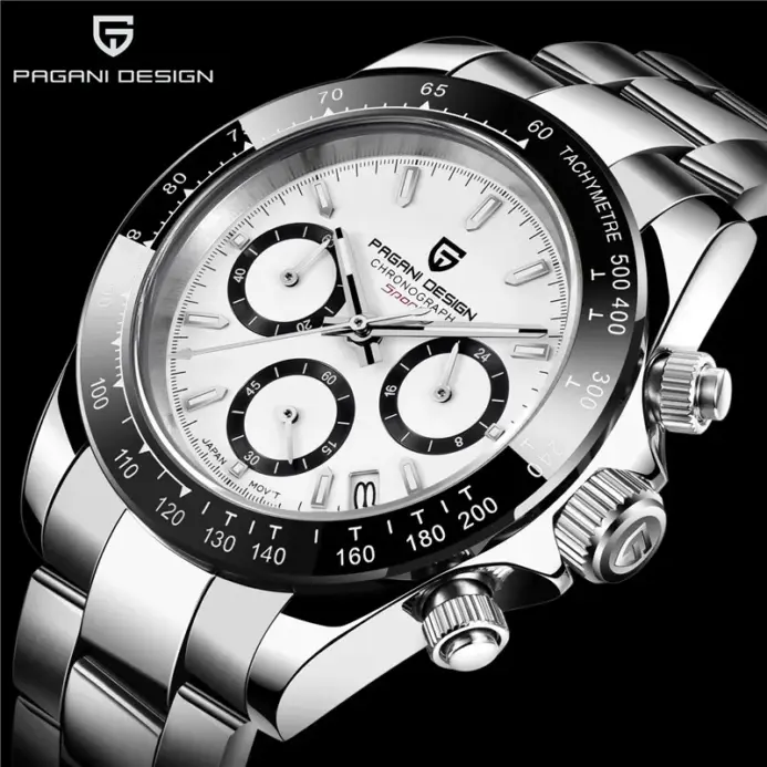 Reloj de Pulsera PAGANI DESIGN de Lujo para Hombre, Cronógrafo, Bisel de Zafiro VK63, Deportivo, Resistente al Agua, Reloj de Cuarzo para Hombre 1