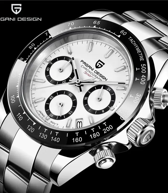 Reloj de Pulsera PAGANI DESIGN de Lujo para Hombre, Cronógrafo, Bisel de Zafiro VK63, Deportivo, Resistente al Agua, Reloj de Cuarzo para Hombre 1
