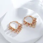 Kinel nuevos pendientes de borla de bola brillante para mujer moda 585 pendientes colgantes de Color oro rosa joyería diaria moderna para fiesta de boda 4