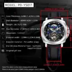 Reloj Mecánico Automático PAGANI DESIGN YS017 para Hombre, Esfera Creativa con Tourbillon, Cristal de Zafiro, Resistente al Agua 100M 2 Reloj Mecánico Automático PAGANI DESIGN YS017 para Hombre, Esfera Creativa con Tourbillon, Cristal de Zafiro, Resistente al Agua 100M 2
