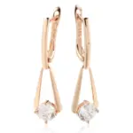 Kienl-pendientes de gota de circonita Natural brillante para mujer, aretes largos de lujo de Color oro rosa 585, joyería diaria de alta calidad 6