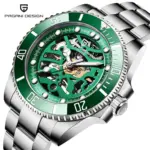 Reloj mecánico automático PAGANI DESIGN para hombre, esfera hueca con diseño de esqueleto, luminoso, resistente al agua hasta 100m, cristal de zafiro. 1