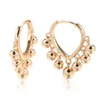 Kinel nuevos pendientes de borla de bola brillante para mujer moda 585 pendientes colgantes de Color oro rosa joyería diaria moderna para fiesta de boda 6