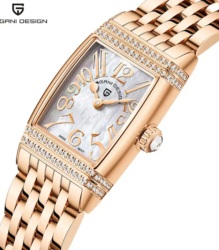 PAGANI DESIGN-reloj de cuarzo para mujer, accesorio de lujo a la moda, con movimiento suizo de Ronda zafiro, de acero inoxidable, resistente al agua, regalo 1