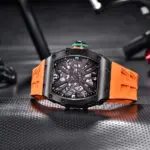 PAGANI DESIGN PD1738 relojes de cuarzo para hombre 42MM VH65 caja negra zafiro acero inoxidable 50M reloj de pulsera resistente al agua para hombre 5