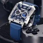Reloj de Cuarzo Rectangular para Hombre PAGANI DESIGN, Movimiento Japonés TMI VK64, Reloj de Lujo con Esfera de Zafiro, Acero Inoxidable, Resistente al Agua 3