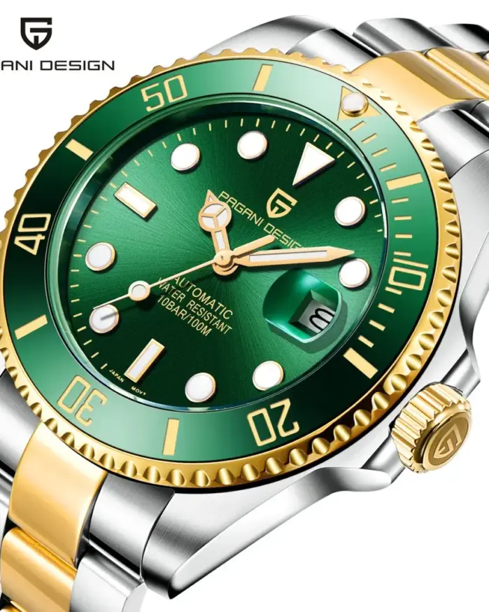 Reloj Automático para Hombre PAGANI Design PD1639, Esfera de 43 mm, Bisel de Cerámica, NH35A / MIYOTA 8215, Reloj de Pulsera Mecánico de Zafiro, Resistente al Agua 1