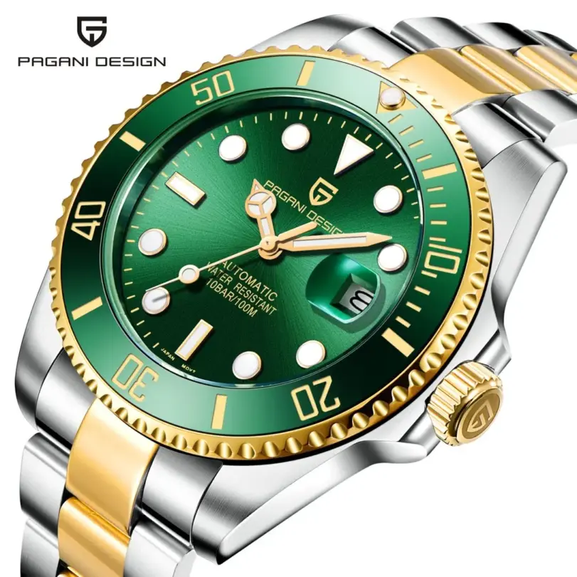 Reloj Automático para Hombre PAGANI Design PD1639, Esfera de 43 mm, Bisel de Cerámica, NH35A / MIYOTA 8215, Reloj de Pulsera Mecánico de Zafiro, Resistente al Agua 1 Reloj Automático para Hombre PAGANI Design PD1639, Esfera de 43 mm, Bisel de Cerámica, NH35A / MIYOTA 8215, Reloj de Pulsera Mecánico de Zafiro, Resistente al Agua 1