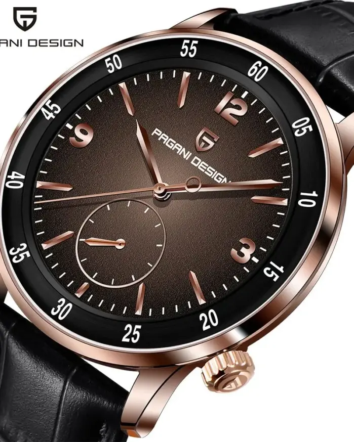 PAGANI DESIGN PD1790 reloj mecánico automático para hombre 10Bar resistente al agua cristal de zafiro reloj de pulsera de cuero de ocio de moda para hombre 1