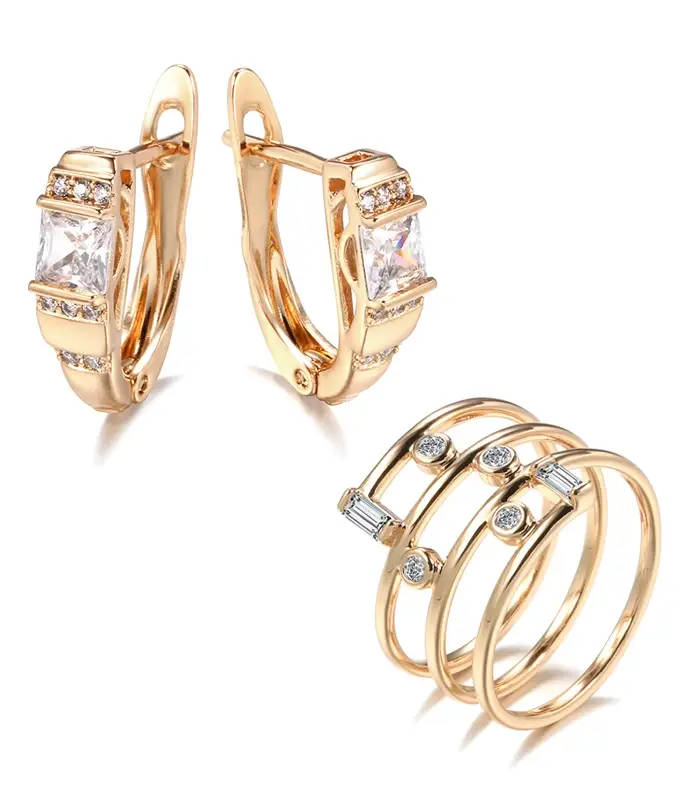 Kinel-Anillo de plata de primera ley y circón para mujer, sortija, plata esterlina 585, Circonia cúbica, zirconia, circonita, zirconita, zirconita, color oro rosa 1