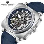Reloj PAGANI DESIGN para hombre, relojes mecánicos automáticos huecos cuadrados de acero inoxidable para hombre, relojes de pulsera con espejo de zafiro para hombre 1