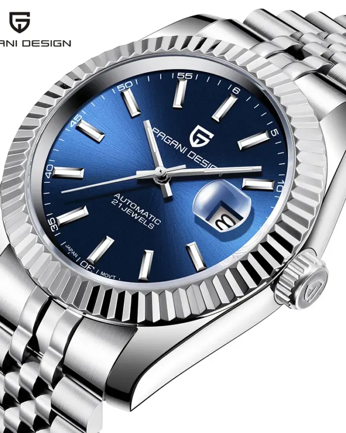Reloj de pulsera mecánico PAGANI DESIGN NH35/MIYOTA 8215 para hombre, reloj de lujo con cristal de zafiro para hombre, reloj de acero resistente al agua hasta 100M PD1645 1