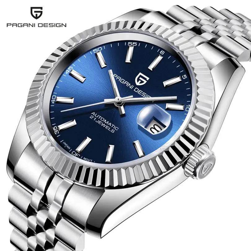 Reloj de pulsera mecánico PAGANI DESIGN NH35/MIYOTA 8215 para hombre, reloj de lujo con cristal de zafiro para hombre, reloj de acero resistente al agua hasta 100M PD1645 1 Reloj de pulsera mecánico PAGANI DESIGN NH35/MIYOTA 8215 para hombre, reloj de lujo con cristal de zafiro para hombre, reloj de acero resistente al agua hasta 100M PD1645 1