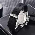 PAGANI DESIGN-Reloj analógico con correa de goma para Hombre, accesorio de pulsera de cuarzo resistente al agua con cronógrafo, movimiento japonés VK63, cristal de zafiro 6