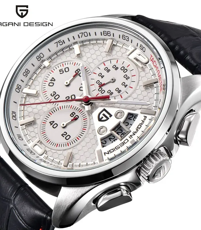PAGANI DESIGN PD-3306 reloj cronógrafo deportivo multifuncional resistente al agua para hombre relojes militares de cuarzo de cuero reloj Masculino 1