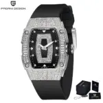 PAGANI DESIGN, reloj de cuarzo Tonneau de lujo a la moda para mujer, reloj de pulsera elegante con tachuelas de diamantes suizo Ronda Movt para mujer, reloj de pulsera para mujer 12 PAGANI DESIGN, reloj de cuarzo Tonneau de lujo a la moda para mujer, reloj de pulsera elegante con tachuelas de diamantes suizo Ronda Movt para mujer, reloj de pulsera para mujer 12