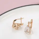 Kinel-pendientes de circonita Natural con forma de gota de agua caliente para mujer, Color oro rosa 585, joyería fina diaria para fiesta de boda y novia 4