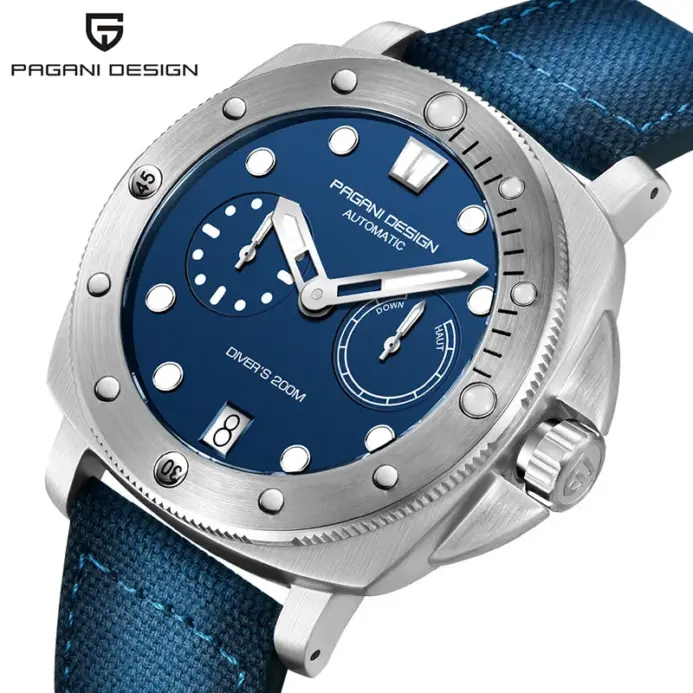 Reloj Mecánico PAGANI DESIGN para hombre, reloj automático luminoso de cristal de zafiro de lujo, reloj de acero inoxidable resistente al agua de 200M para hombre 1