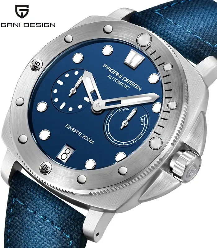Reloj Mecánico PAGANI DESIGN para hombre, reloj automático luminoso de cristal de zafiro de lujo, reloj de acero inoxidable resistente al agua de 200M para hombre 1