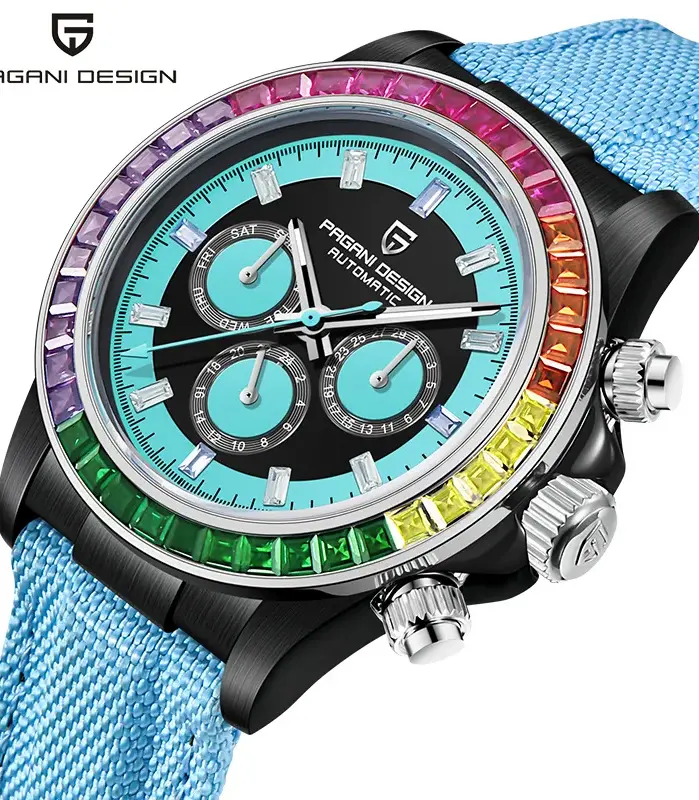 PAGANI DESIGN PD-1732 reloj mecánico automático 40MM V2 Rainbow Circle reloj de pulsera multifunción para hombre zafiro 100M resistente al agua 1