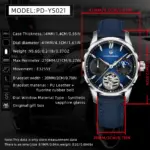 Reloj Mecánico para Hombre PAGANI DESIGN 2026 E3255Y 41mm Cristal de Zafiro Acero Inoxidable Calendario Resistente al Agua Reloj Hombre 2