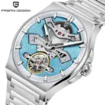 PAGANI DESIGN YS028 Tourbillon Reloj para hombre Reloj de pulsera mecánico hueco con cristal de zafiro Reloj automático resistente al agua de acero inoxidable 1