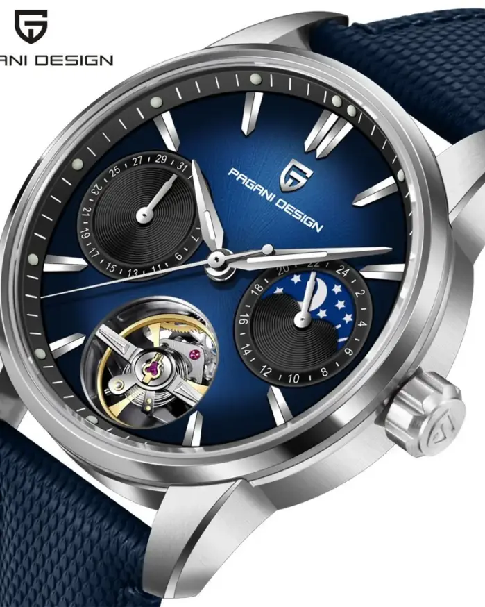 Reloj Mecánico Automático de Lujo Pagani Design PD-YS021, 41MM, para Hombre, Acero Inoxidable, Resistente al Agua 100m 1