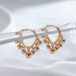Kinel nuevos pendientes de borla de bola brillante para mujer moda 585 pendientes colgantes de Color oro rosa joyería diaria moderna para fiesta de boda 5