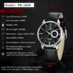 PAGANI DESIGN PD-1654 relojes para hombre Japón VH65 cuarzo Movt hombres cuero 30M impermeable reloj de pulsera militar hombres relojes hombre 2
