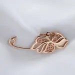 Kinel nuevo 585 broche de oro rosa para mujer joyería de boda de moda único creativo moderno ojal fino broche de Metal hueco caliente 3