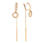 Kinel-pendientes largos con borlas para mujer, aretes colgantes a la moda, Color oro rosa 585, circonita Natural, joyería fina para uso diario, regalo de cristal 6