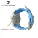 PAGANI DESIGN PD-YS022 Reloj mecánico para hombre Tourbillon Reloj de pulsera esqueleto para hombre Correa de caucho de flúor Relojes automáticos 5