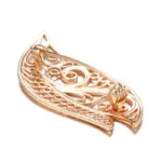 Kinel-broche de oro rosa para mujer, joyería de boda moderna, creativa y única, broche de Metal hueco, 585 6