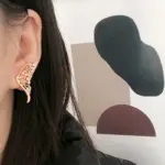 Kinel-pendientes de lujo de oro rosa 585, circonita Natural ostentosa, deslumbrante pendiente de mariposa hueca, regalo de joyería de boda 4