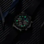 PAGANI DESIGN-Reloj analógico con correa de goma para Hombre, accesorio de pulsera de cuarzo resistente al agua con cronógrafo, movimiento japonés VK63, cristal de zafiro 4