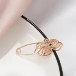 Kinel nuevo 585 broche de oro rosa para mujer joyería de boda de moda único creativo moderno ojal fino broche de Metal hueco caliente 5