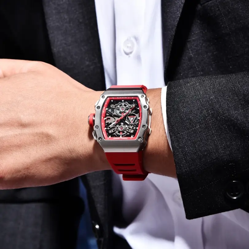 Reloj de Cuarzo PAGANI DESIGN 2026, Nuevo, 40MM, Diseño de Barril Hueco, Casual y Moderno para Hombre, con Cristal de Zafiro, Cronógrafo 5