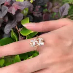 Kinel-Conjunto de anillos y pendientes de flores de cristal de oro rosa 585 de lujo para mujer, conjuntos de joyería Vintage de boda nupcial de circón Natural 5 Kinel-Conjunto de anillos y pendientes de flores de cristal de oro rosa 585 de lujo para mujer, conjuntos de joyería Vintage de boda nupcial de circón Natural 5