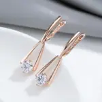 Kienl-pendientes de gota de circonita Natural brillante para mujer, aretes largos de lujo de Color oro rosa 585, joyería diaria de alta calidad 3