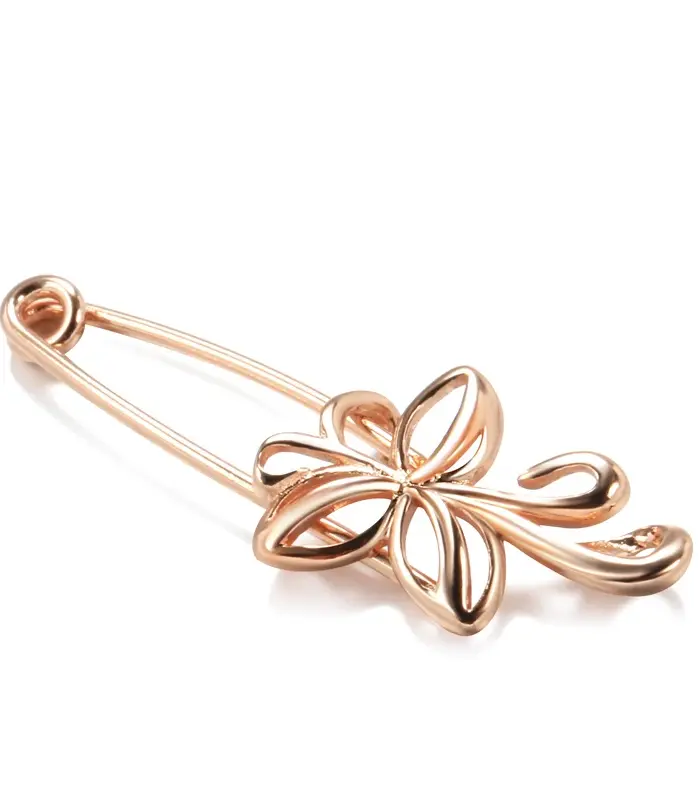 Kinel-broche de oro rosa para mujer, joyería de boda, único, creativo, moderno, de Metal hueco, 585 1