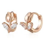 Kinel-pendientes colgantes de Color oro rosa 585, accesorios de circón Natural brillante para mujer, joyería diaria para niños, regalos de navidad 6