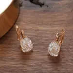 Kinel-pendientes de circonita Natural con forma de gota de agua caliente para mujer, Color oro rosa 585, joyería fina diaria para fiesta de boda y novia 5