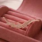 Kinel fino-broche de oro rosa 585 para mujer, joyería de boda creativa, única, hueca, circón Natural, 2022 6