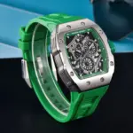 Reloj PAGANI DESIGN Skeleton, reloj automático de cuarzo para hombre, reloj de zafiro cuadrado de silicona de 41MM, reloj masculino resistente al agua 3